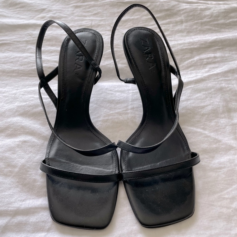 Zara strappy black heels